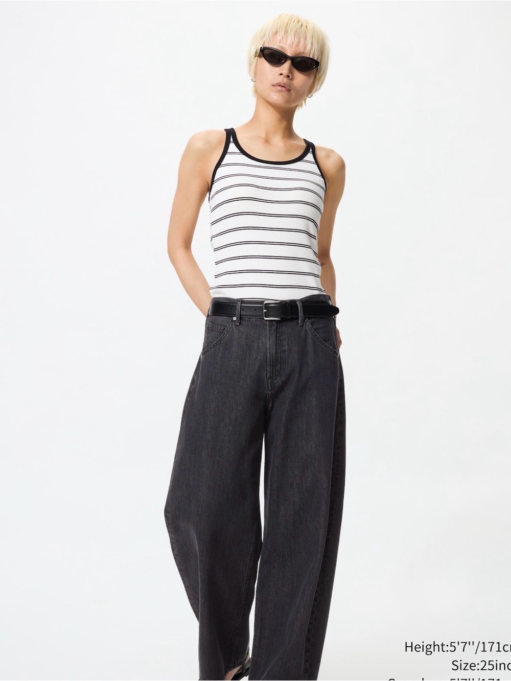 Barrel Leg Black Jeans - Women
